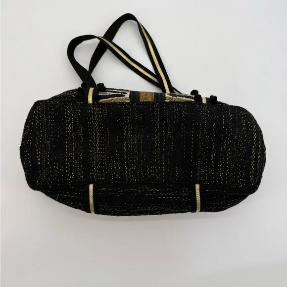 America & Beyond Canvas Bee Glam Hand Beaded Tote Bag - Picture 5 of 15